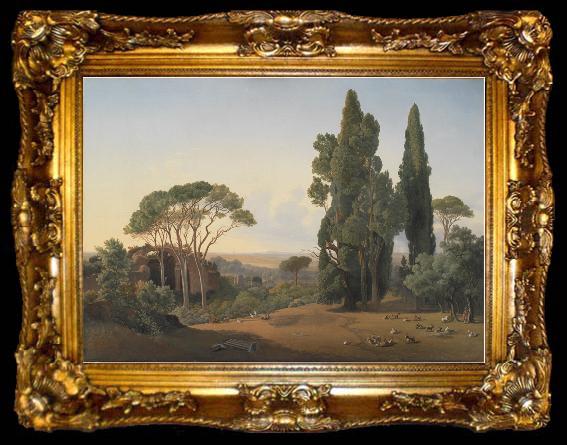 framed  Fritz Petzholdt A View from Villa Adriana, Tivoli, ta009-2